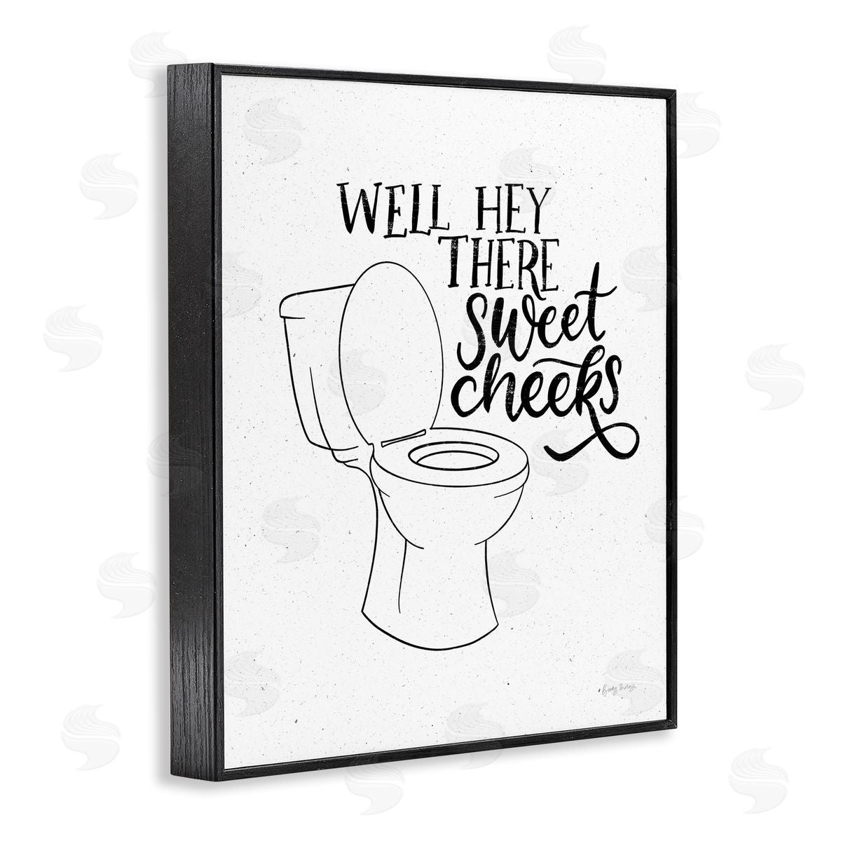Hey There Sweet Cheeks Black Frame Print Wall Art, Home Decor by Becky Thorns