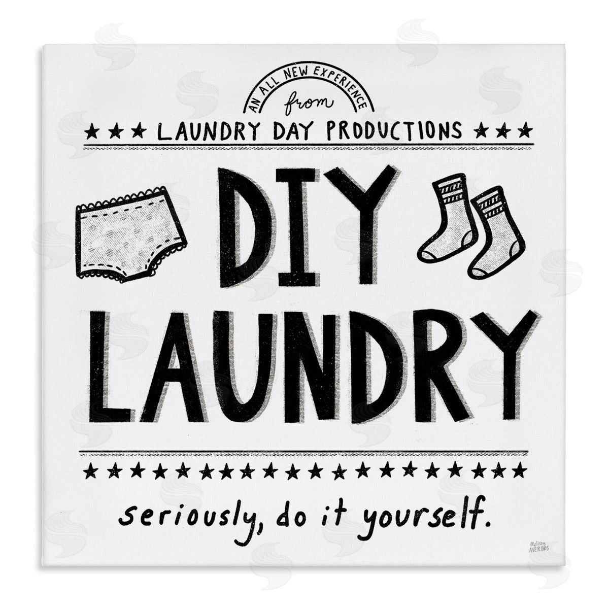 Sassy DIY Laundry Sign Canvas Wall Art, Home Decor by Melissa Averinos