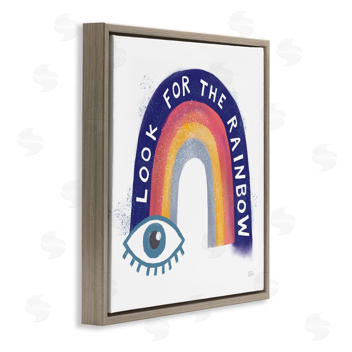 Inspirational Look for Rainbow Brown Floating Frame Canvas Wall Art, Home Decor by Melissa Averinos