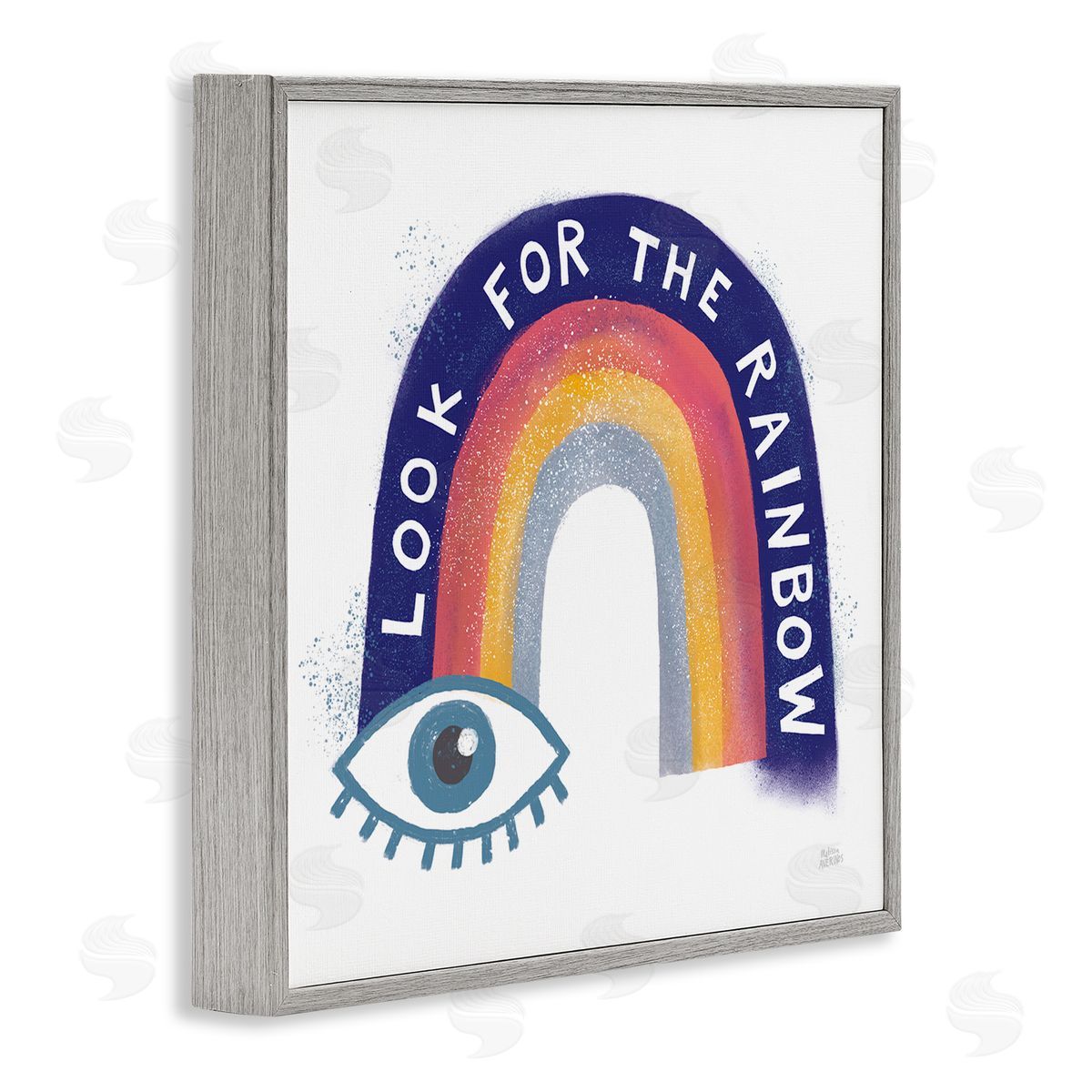 Inspirational Look for Rainbow Grey Frame Print Wall Art, Home Decor by Melissa Averinos