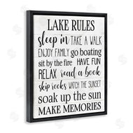 Stupell Studio | Motivational Lake Rules Sign
