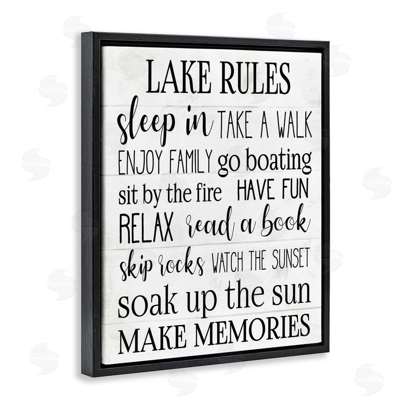 Stupell Studio | Motivational Lake Rules Sign