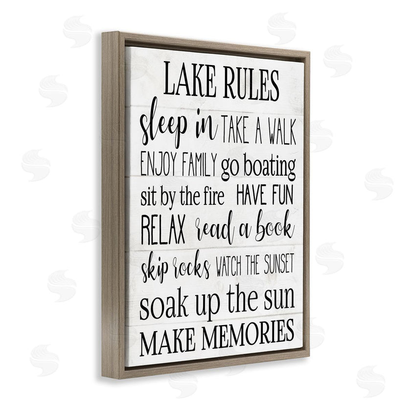 Stupell Studio | Motivational Lake Rules Sign