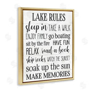 Stupell Studio | Motivational Lake Rules Sign
