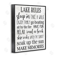 Stupell Studio | Motivational Lake Rules Sign