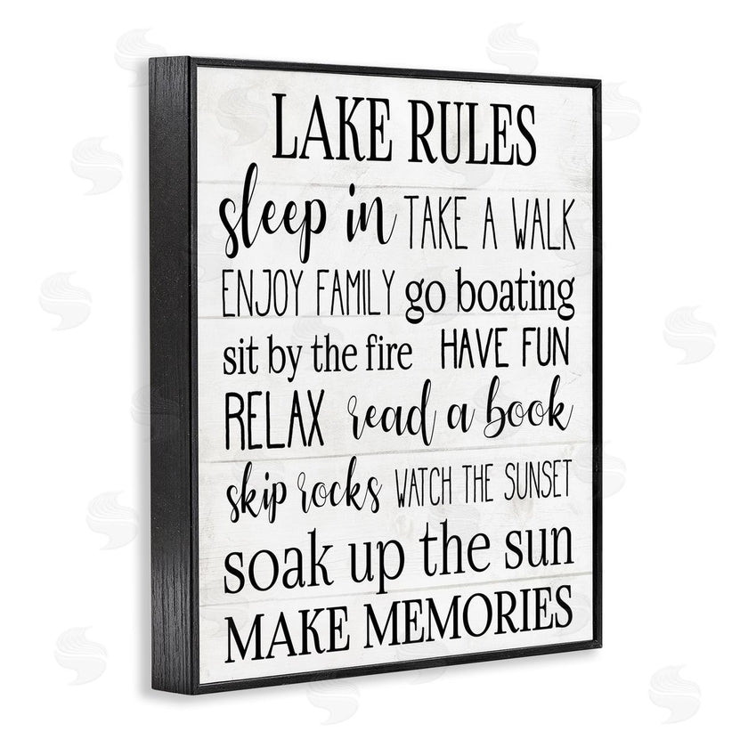Stupell Studio | Motivational Lake Rules Sign