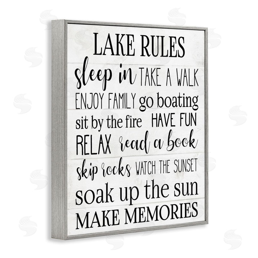 Stupell Studio | Motivational Lake Rules Sign