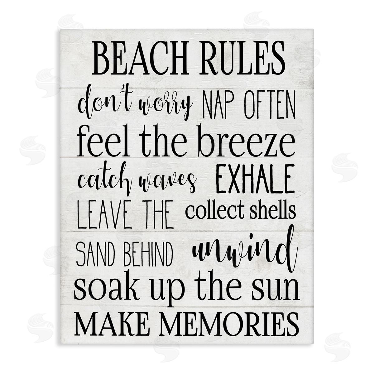 Beach House Relaxation Rule Canvas Wall Art, Home Decor by Stupell Studio