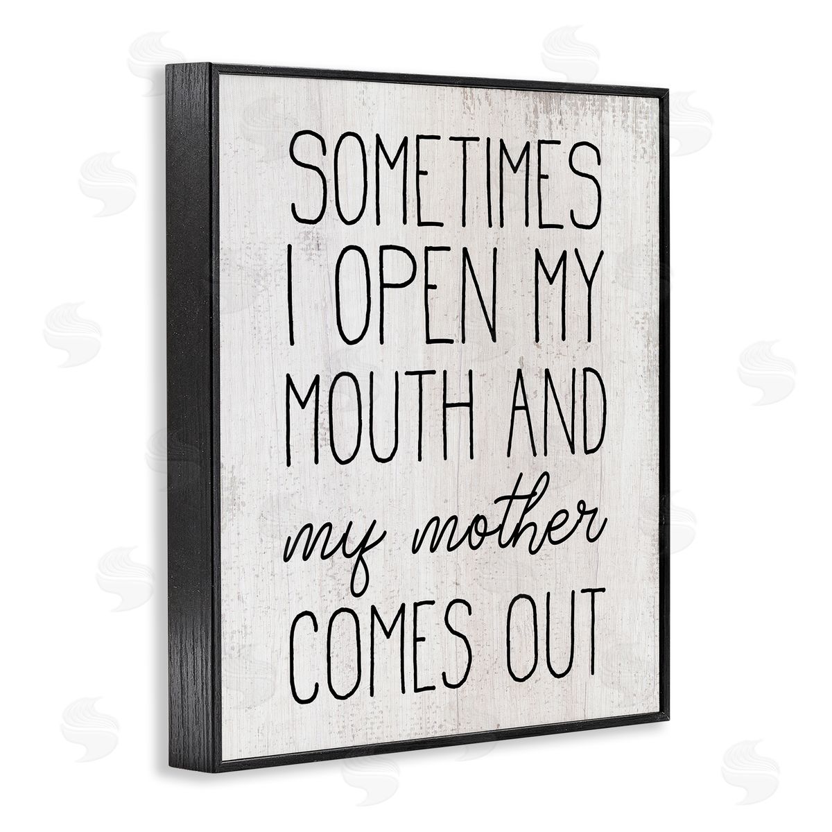 Funny Talking Like My Mother Black Frame Print Wall Art, Home Decor by Stupell Studio