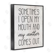 Stupell Studio | Funny Talking Like My Mother
