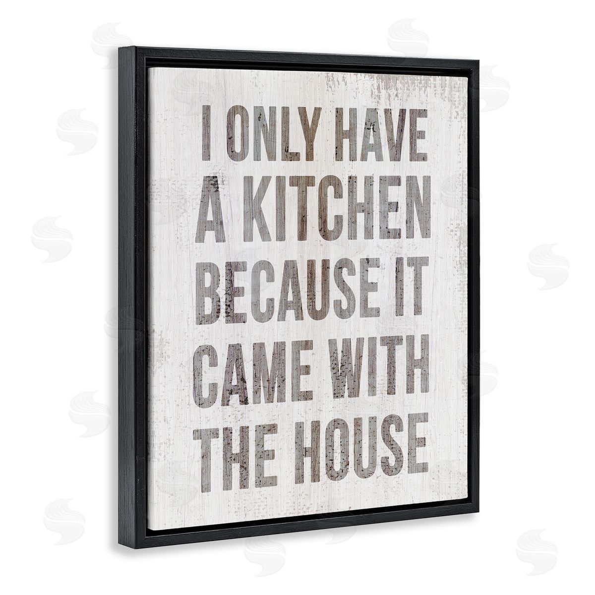 Funny Kitchen Came with House Black Floating Frame Canvas Wall Art, Home Decor by Stupell Studio