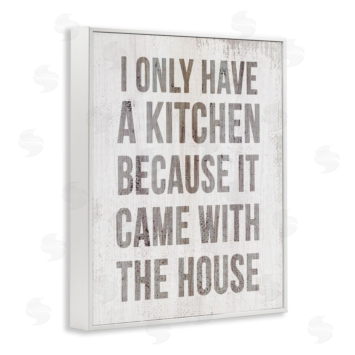 Funny Kitchen Came with House White Frame Print Wall Art, Home Decor by Stupell Studio