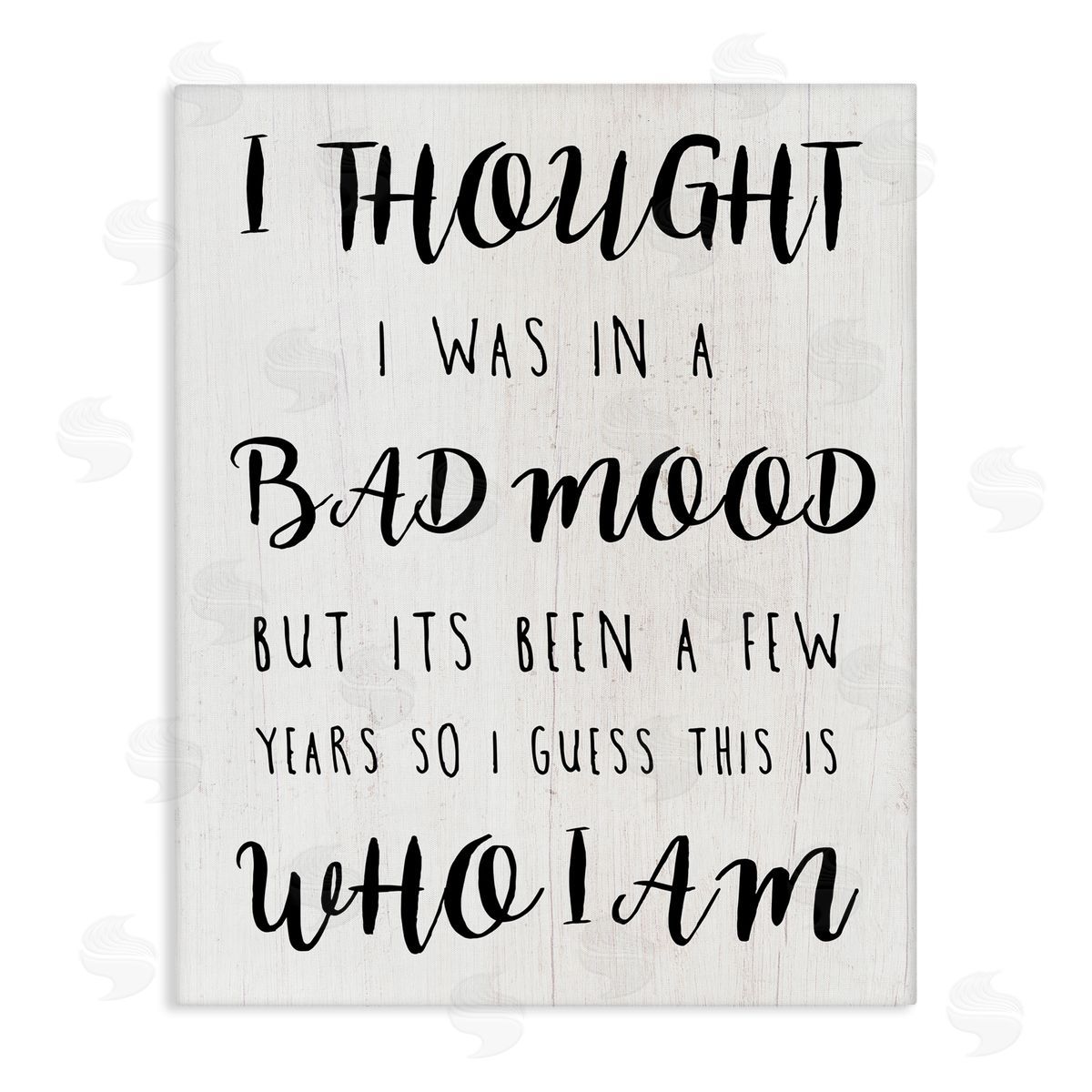 Sassy Bad Mood Attitude Canvas Wall Art, Home Decor by Stupell Studio