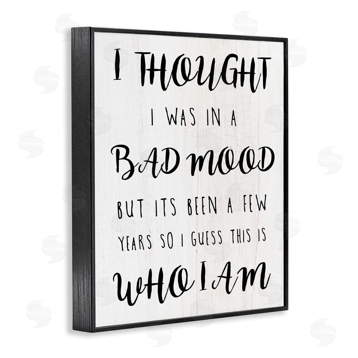 Sassy Bad Mood Attitude Black Frame Print Wall Art, Home Decor by Stupell Studio