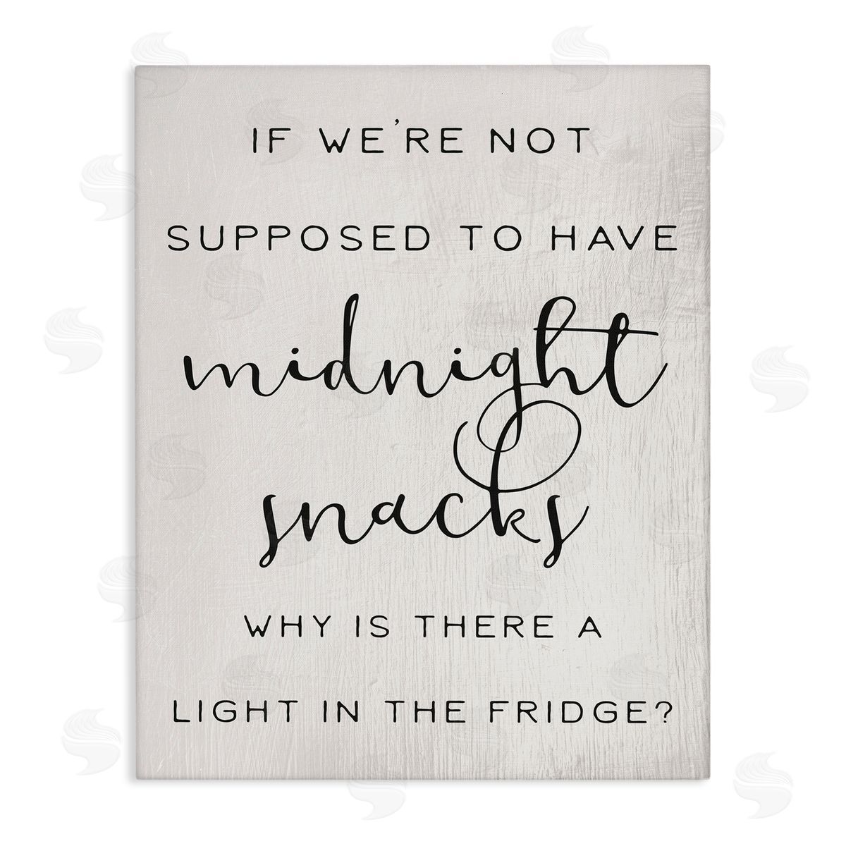 Midnight Snack Kitchen Joke Canvas Wall Art, Home Decor by Stupell Studio