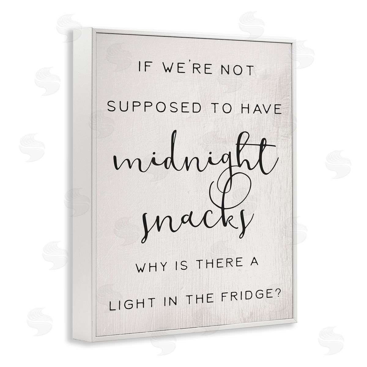 Midnight Snack Kitchen Joke White Frame Print Wall Art, Home Decor by Stupell Studio