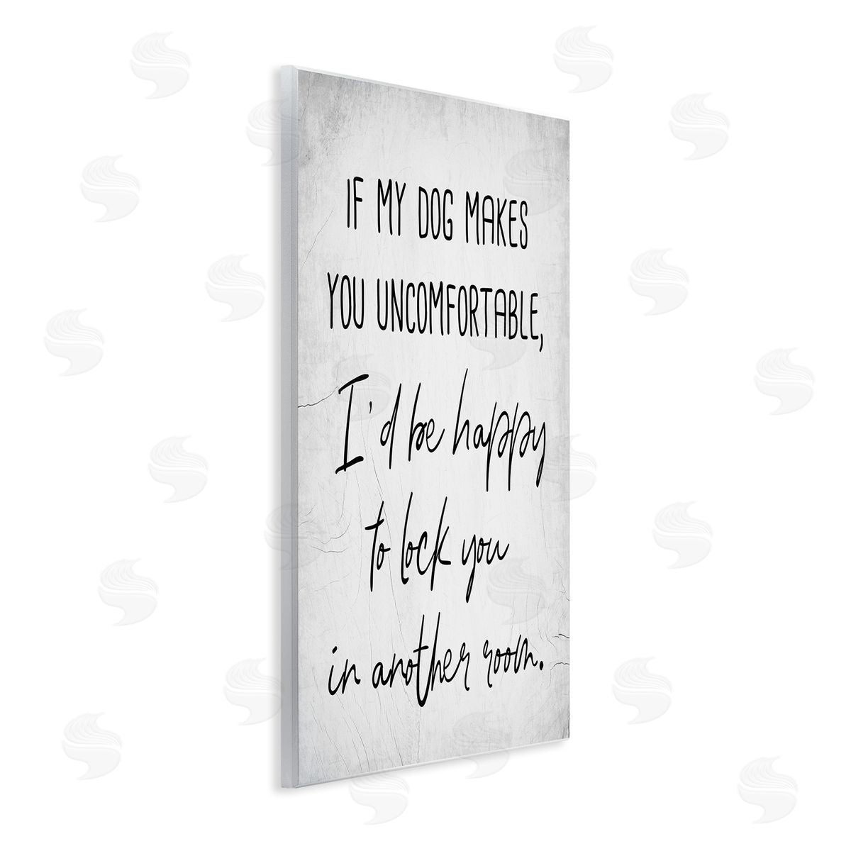 Funny Dog Makes You Uncomfortable Wood Plaque Wall Art, Home Decor by Stupell Studio