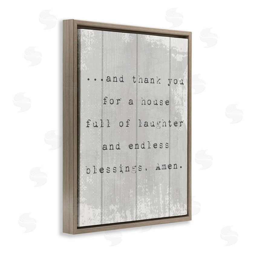 Stupell Studio | House Full of Laughter Prayer
