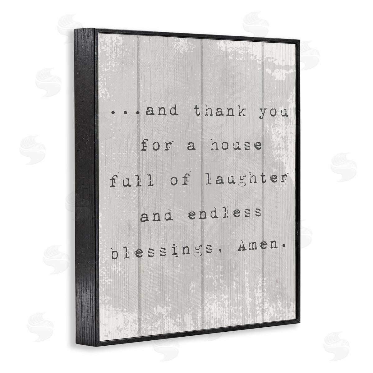 House Full of Laughter Prayer Black Frame Print Wall Art, Home Decor by Stupell Studio