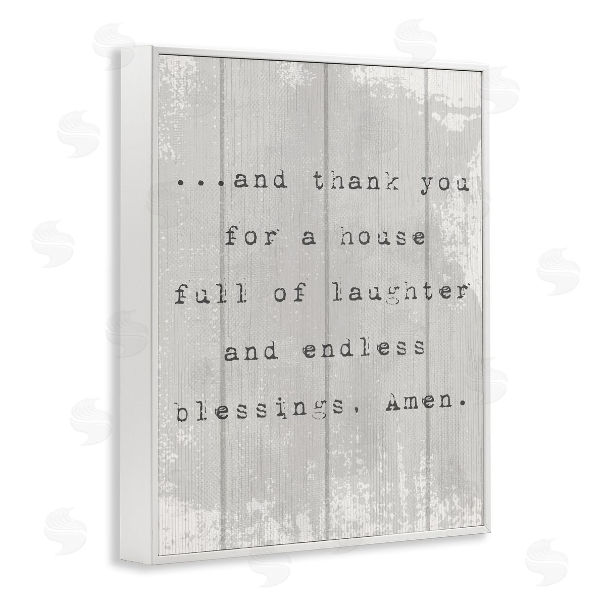 House Full of Laughter Prayer White Frame Print Wall Art, Home Decor by Stupell Studio
