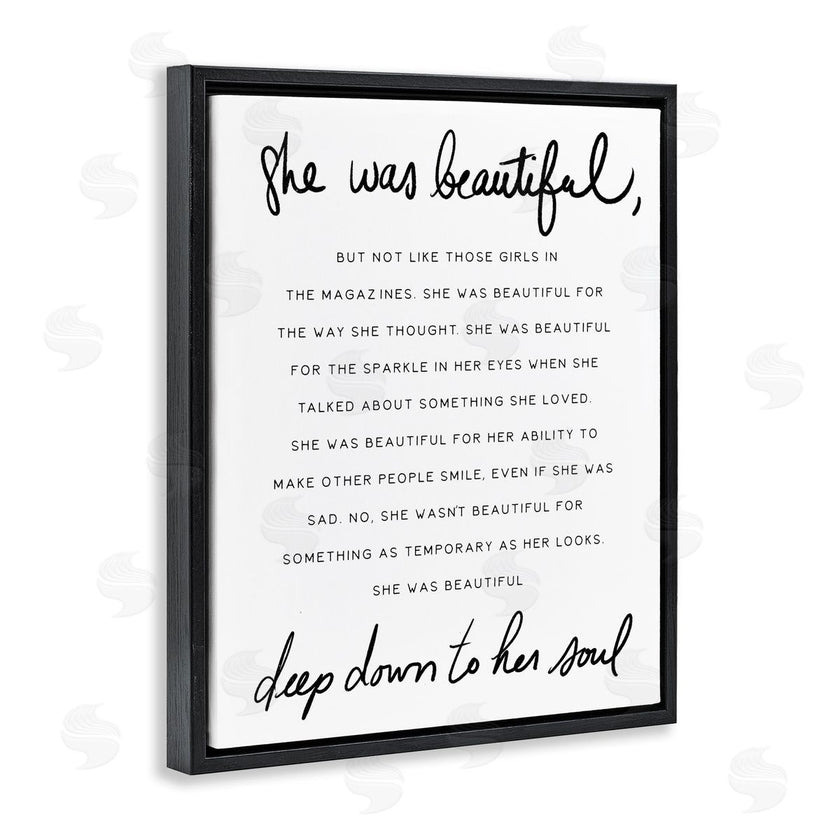 Stupell Studio | She Was Beautiful Quote