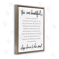 Stupell Studio | She Was Beautiful Quote