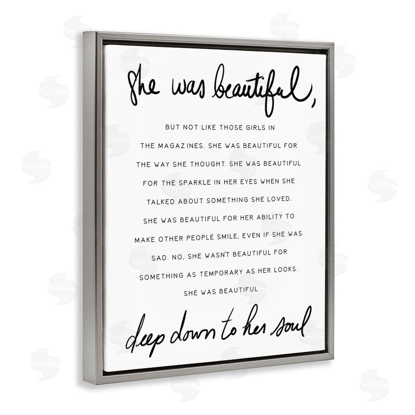 Stupell Studio | She Was Beautiful Quote
