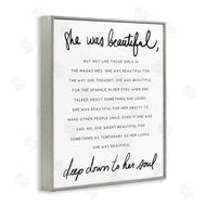 Stupell Studio | She Was Beautiful Quote