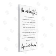 Stupell Studio | She Was Beautiful Quote