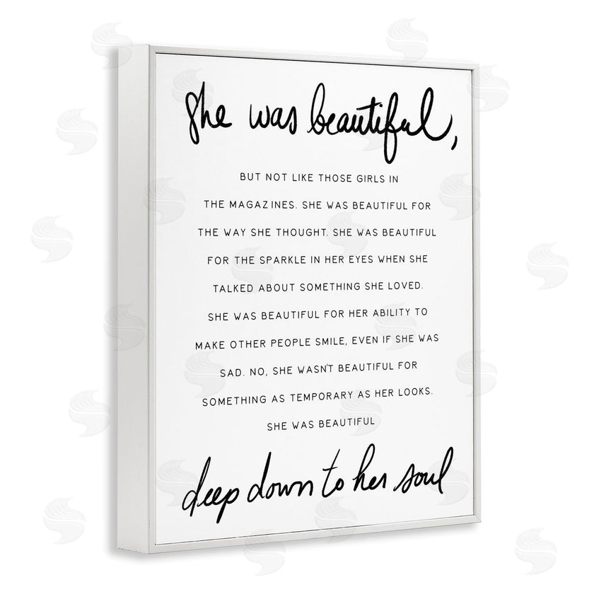 Stupell Studio | She Was Beautiful Quote