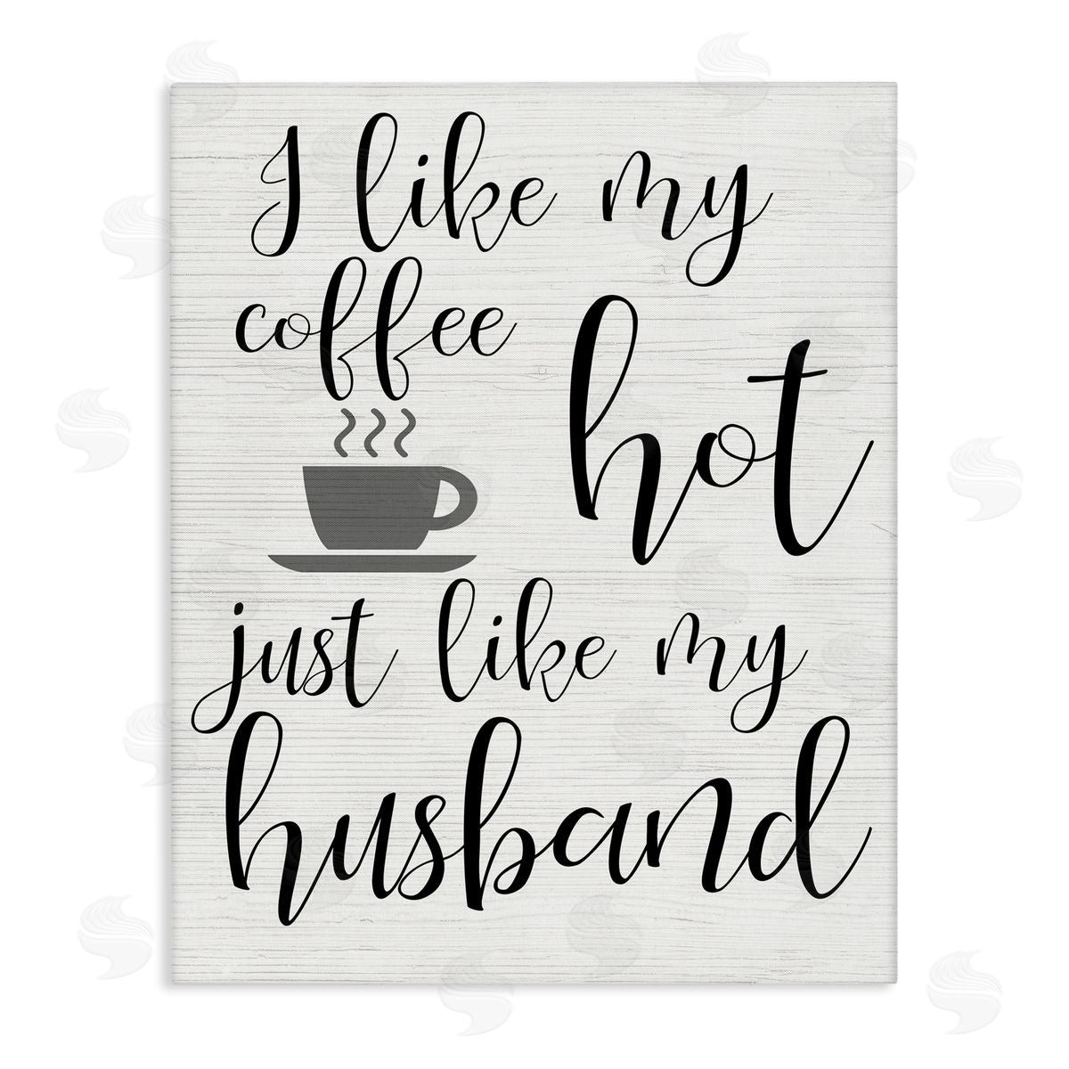 Coffee Hot Like My Husband Canvas Wall Art, Home Decor by Stupell Studio