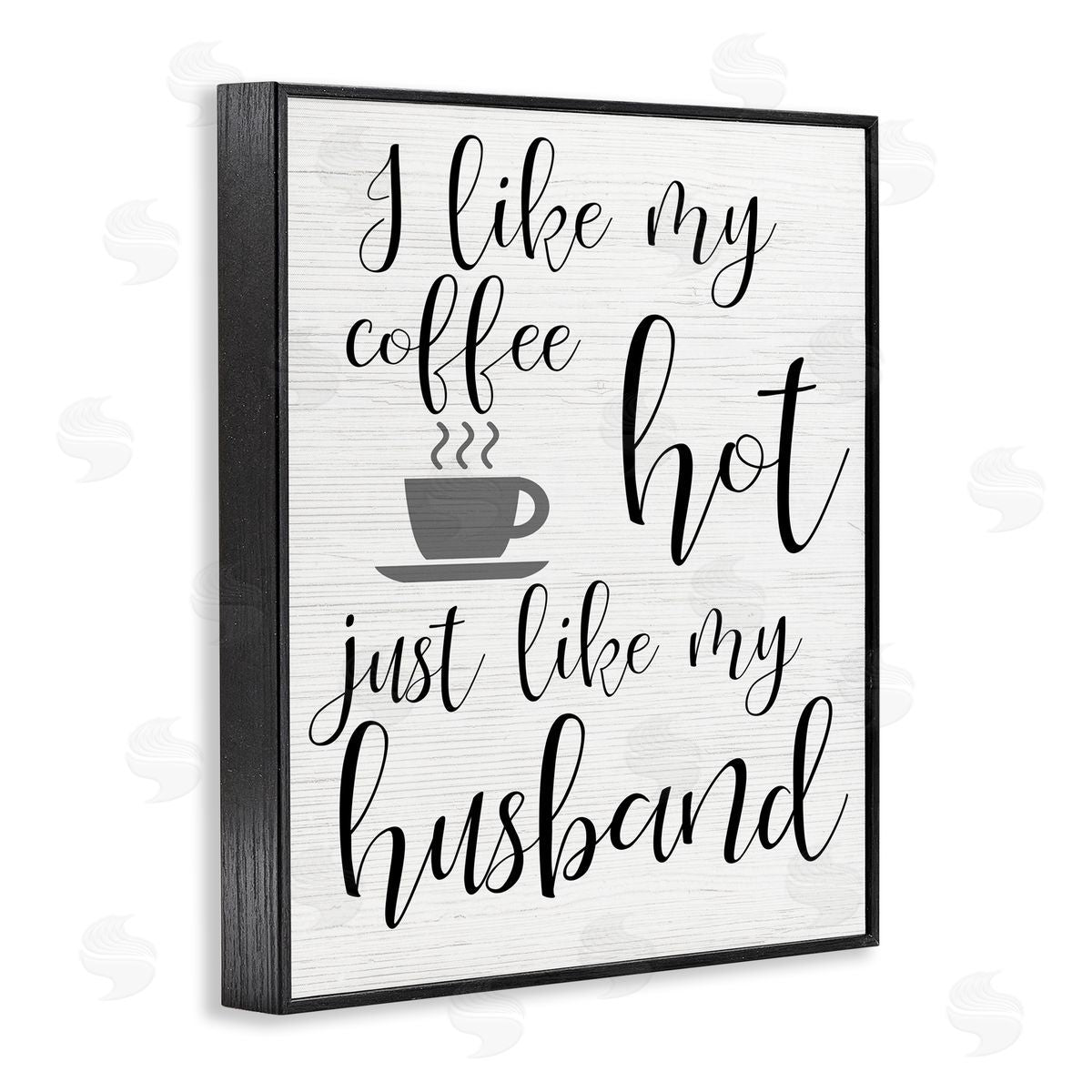 Coffee Hot Like My Husband Black Frame Print Wall Art, Home Decor by Stupell Studio