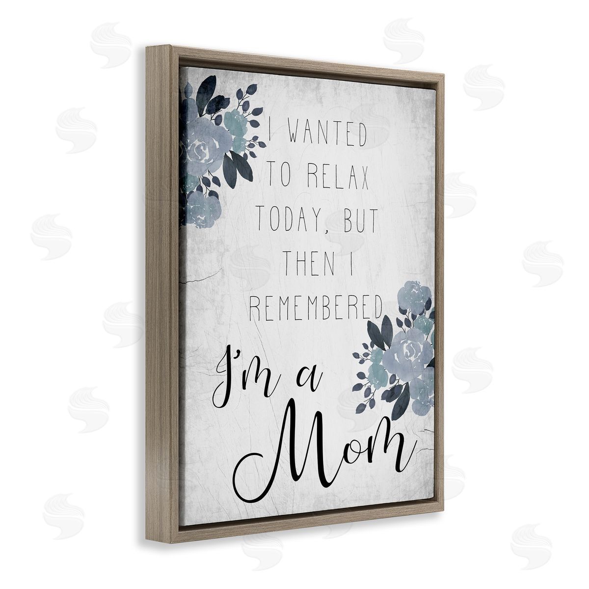 Family Phrase Want to Relax Brown Floating Frame Canvas Wall Art, Home Decor by Stupell Studio