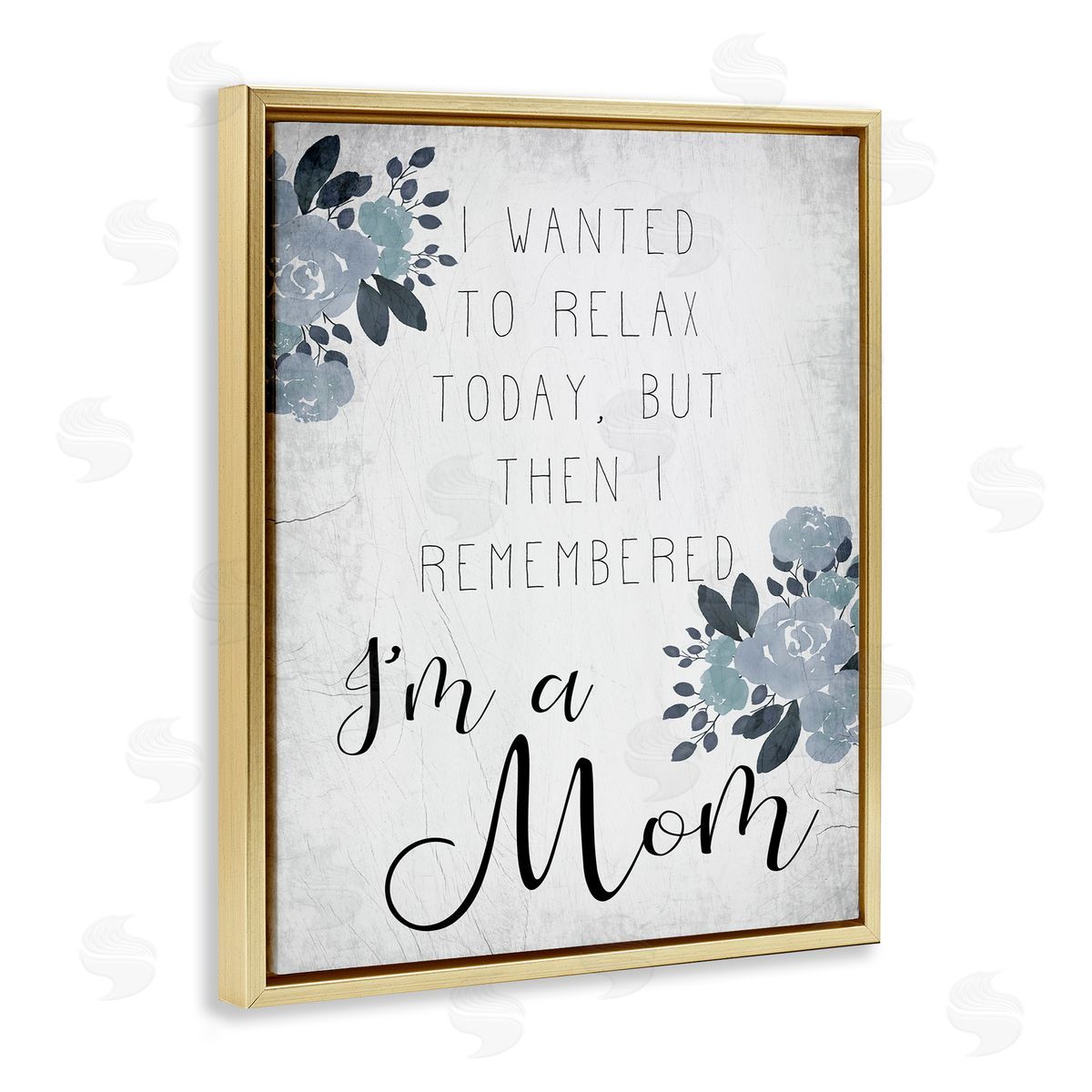 Family Phrase Want to Relax Gold Floating Frame Canvas Wall Art, Home Decor by Stupell Studio