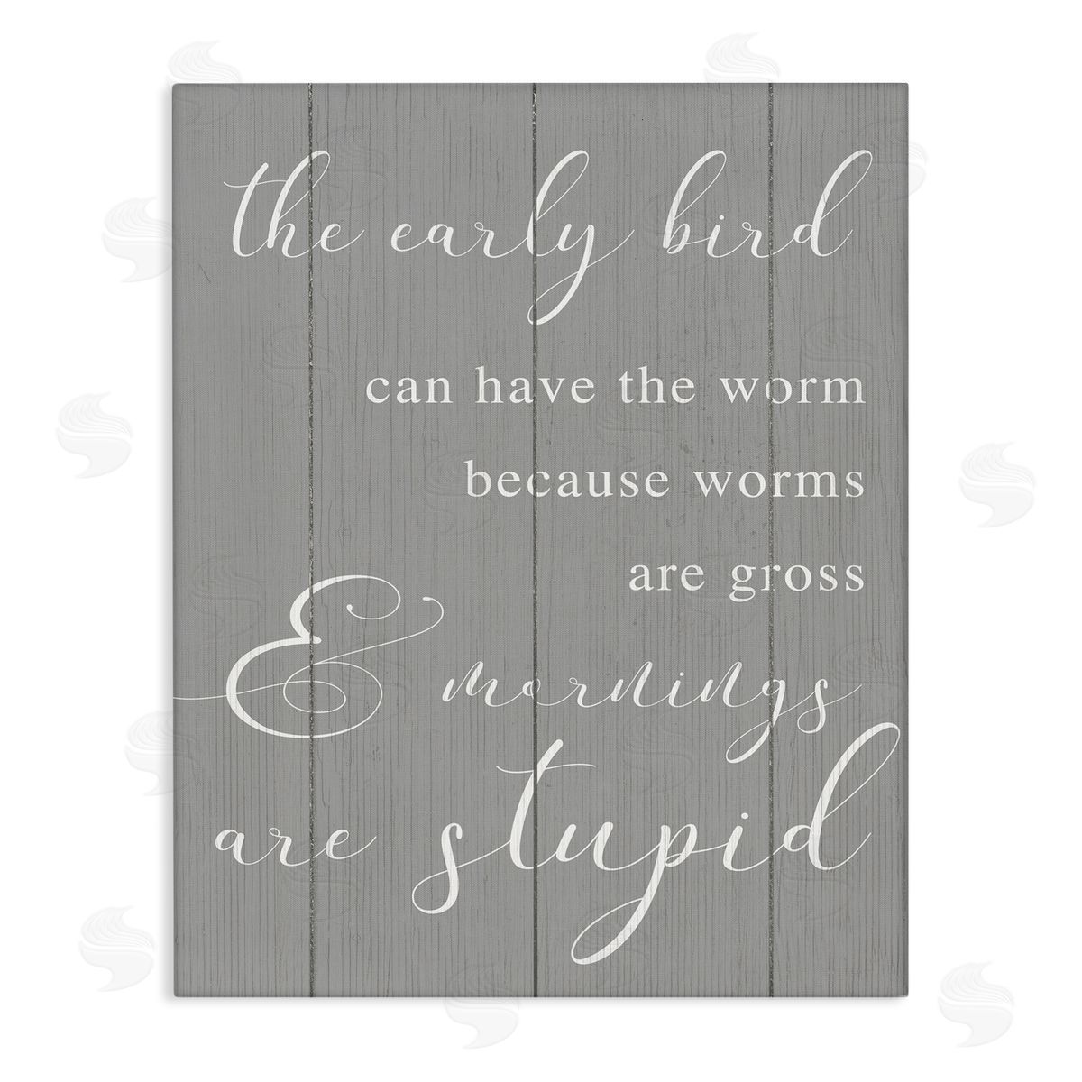 Early Bird Gets Worm Parody Canvas Wall Art, Home Decor by Stupell Studio