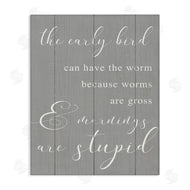 Stupell Studio | Early Bird Gets Worm Parody