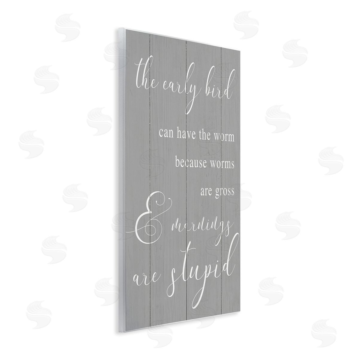 Early Bird Gets Worm Parody Wood Plaque Wall Art, Home Decor by Stupell Studio