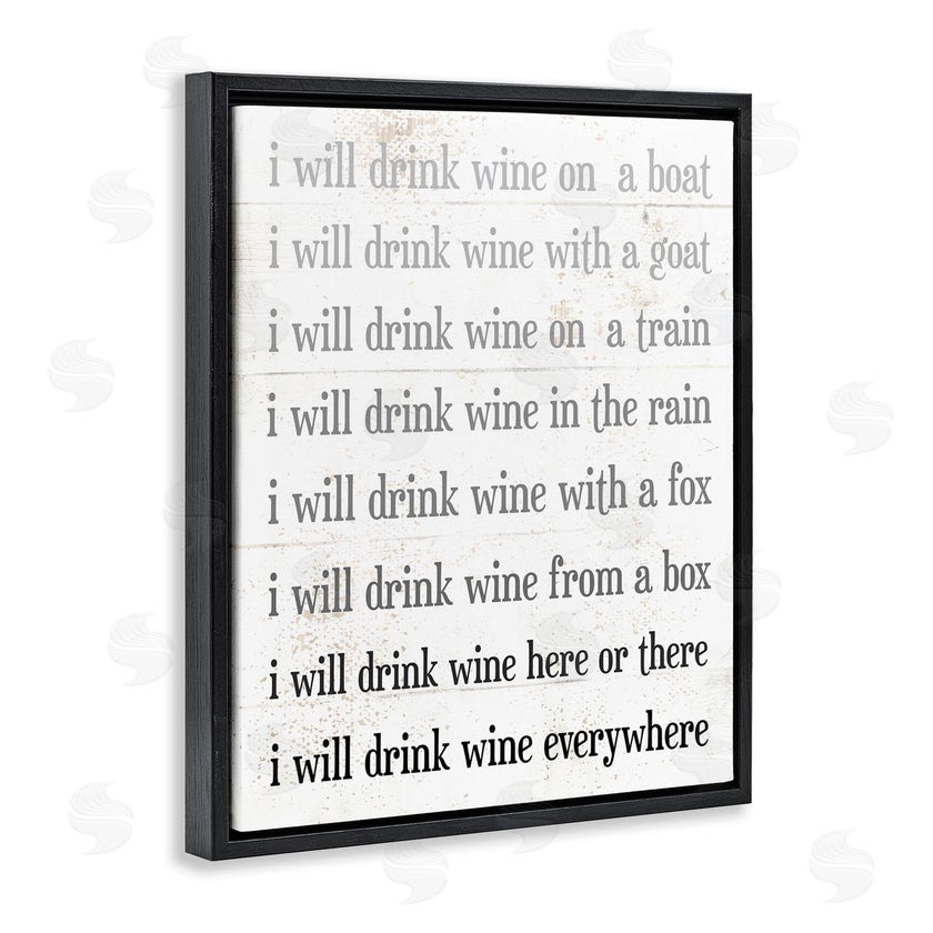 Stupell Studio | I Drink Wine Everywhere Phrase
