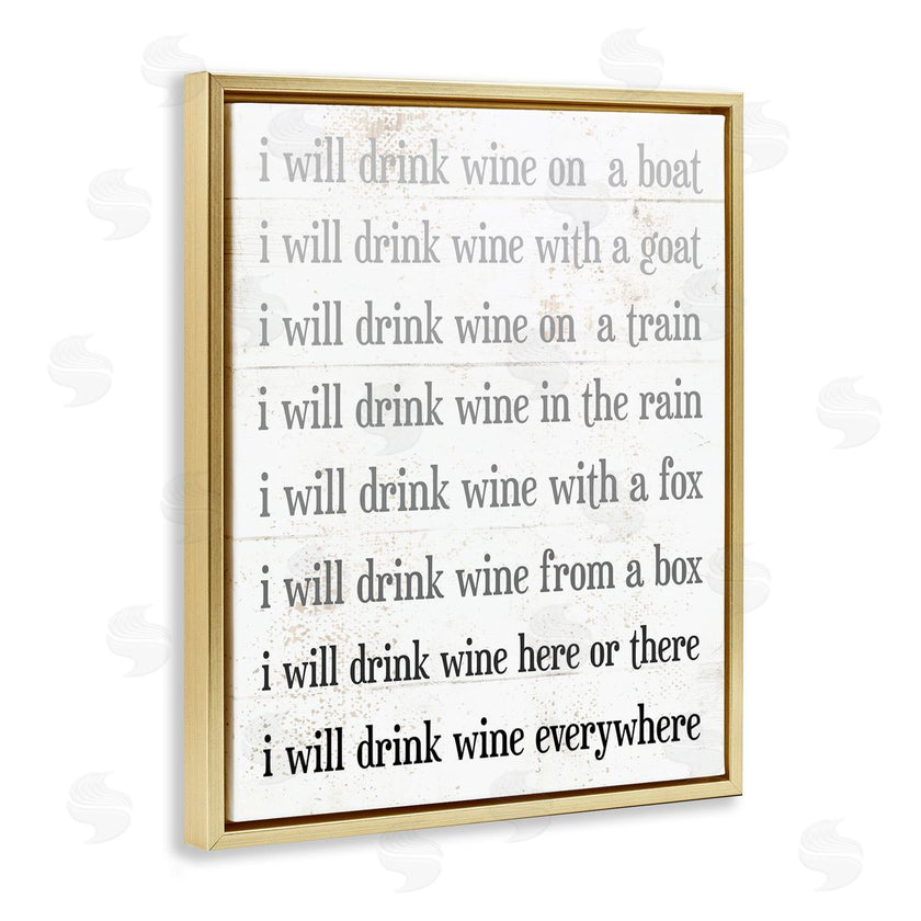 Stupell Studio | I Drink Wine Everywhere Phrase