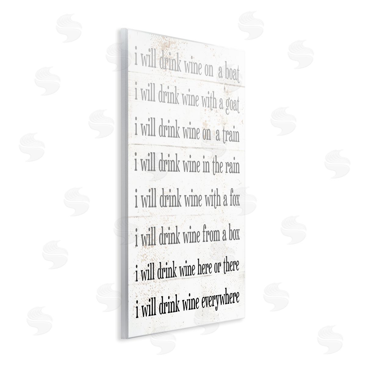 I Drink Wine Everywhere Phrase Wood Plaque Wall Art, Home Decor by Stupell Studio