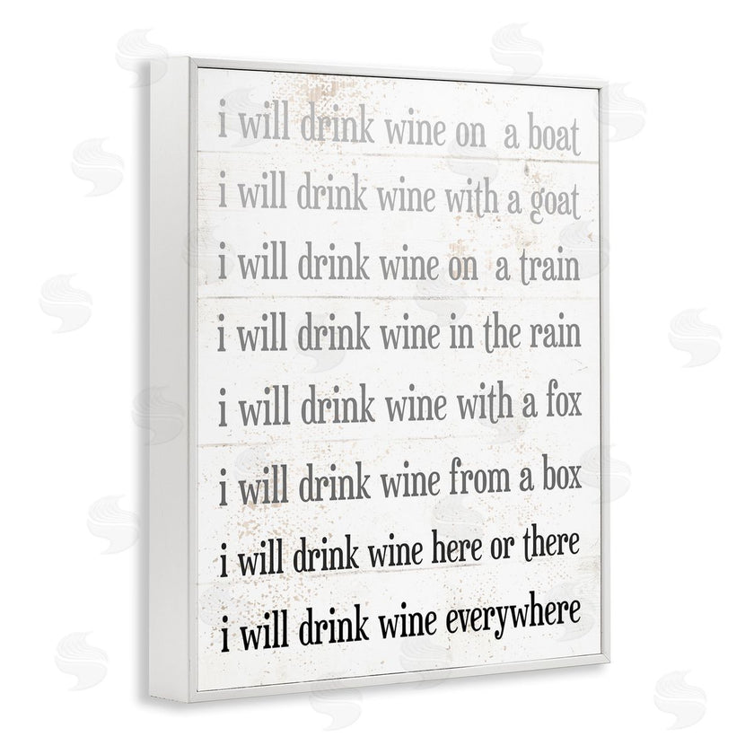 Stupell Studio | I Drink Wine Everywhere Phrase