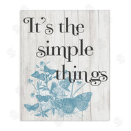 Stupell Studio | Simple Things Quote with Butterflies