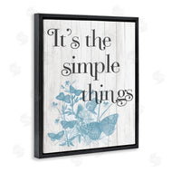 Stupell Studio | Simple Things Quote with Butterflies
