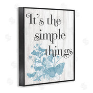 Stupell Studio | Simple Things Quote with Butterflies