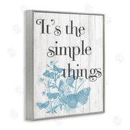 Stupell Studio | Simple Things Quote with Butterflies
