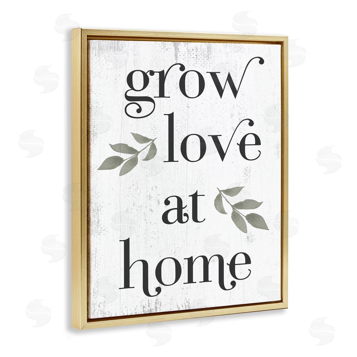 Grow Love at Home Quote Gold Floating Frame Canvas Wall Art, Home Decor by Stupell Studio