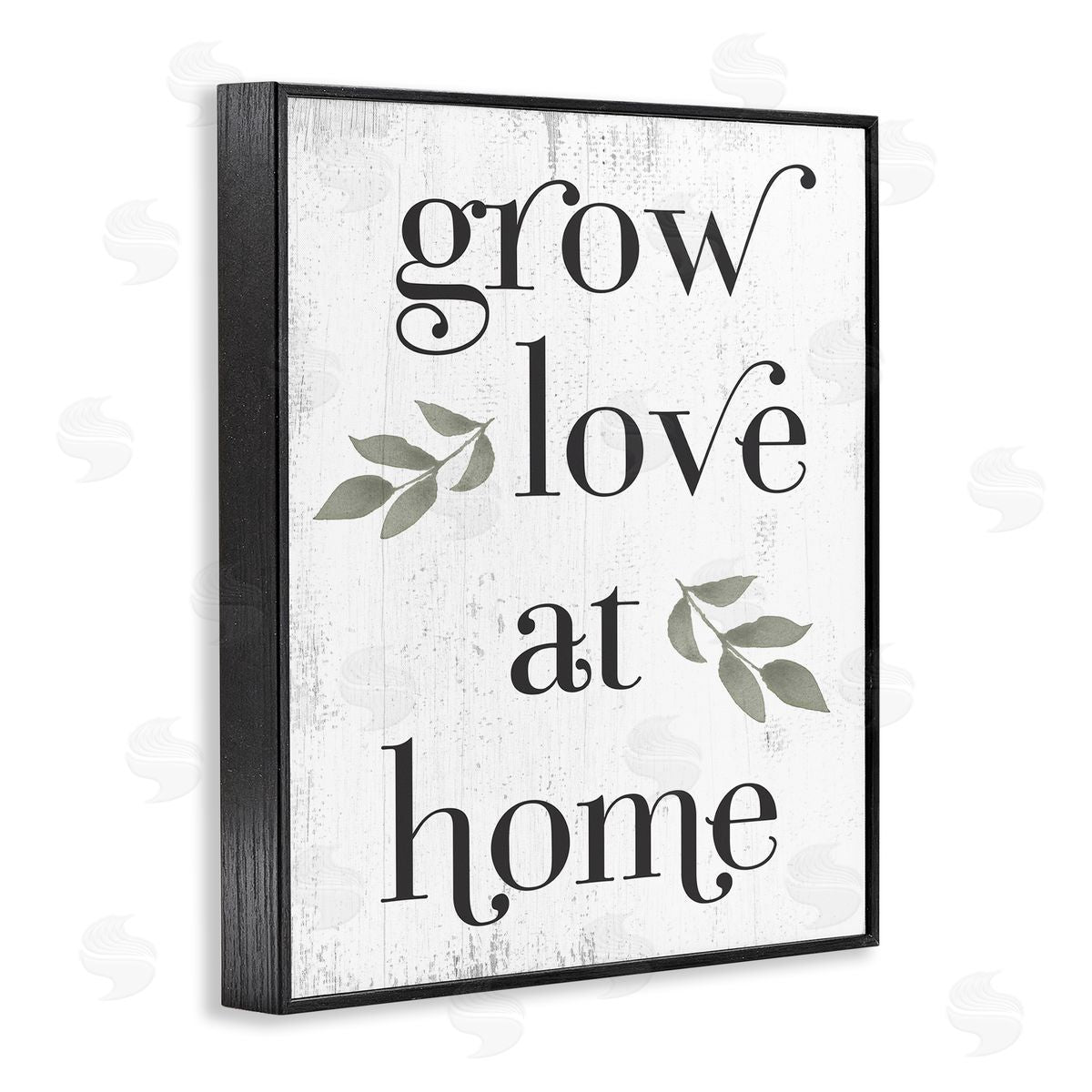 Grow Love at Home Quote Black Frame Print Wall Art, Home Decor by Stupell Studio