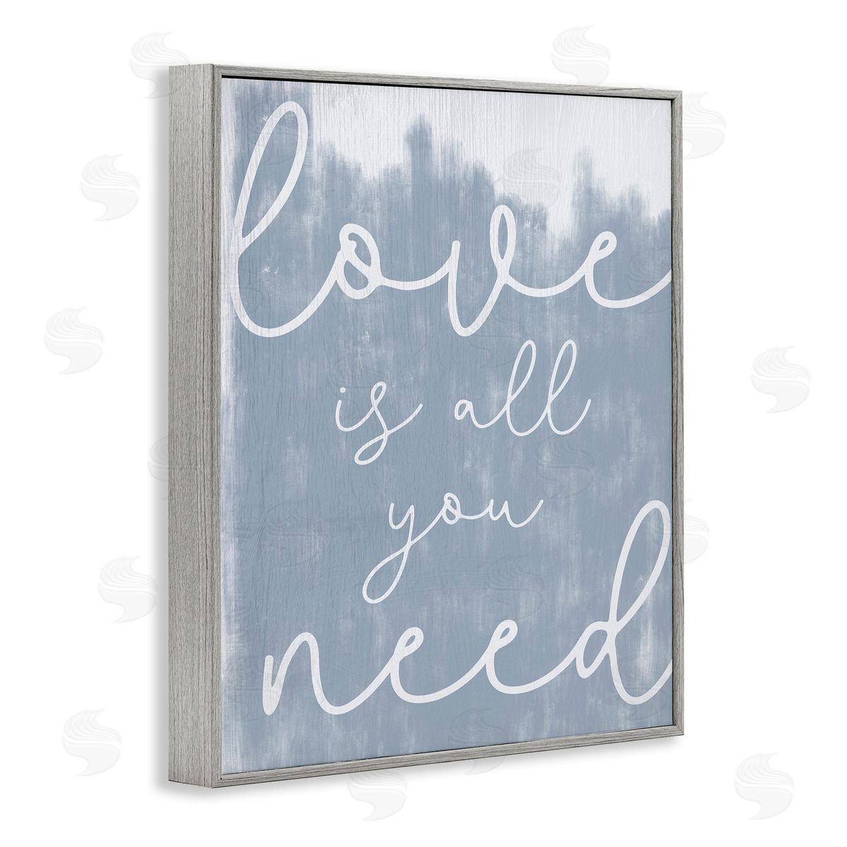 Love Is All You Blue Grey Frame Print Wall Art, Home Decor by Stupell Studio