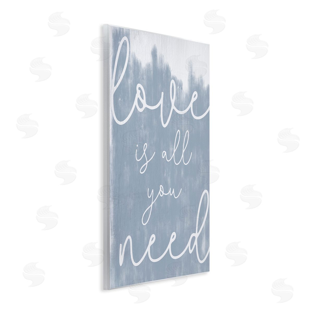 Love Is All You Blue Wood Plaque Wall Art, Home Decor by Stupell Studio