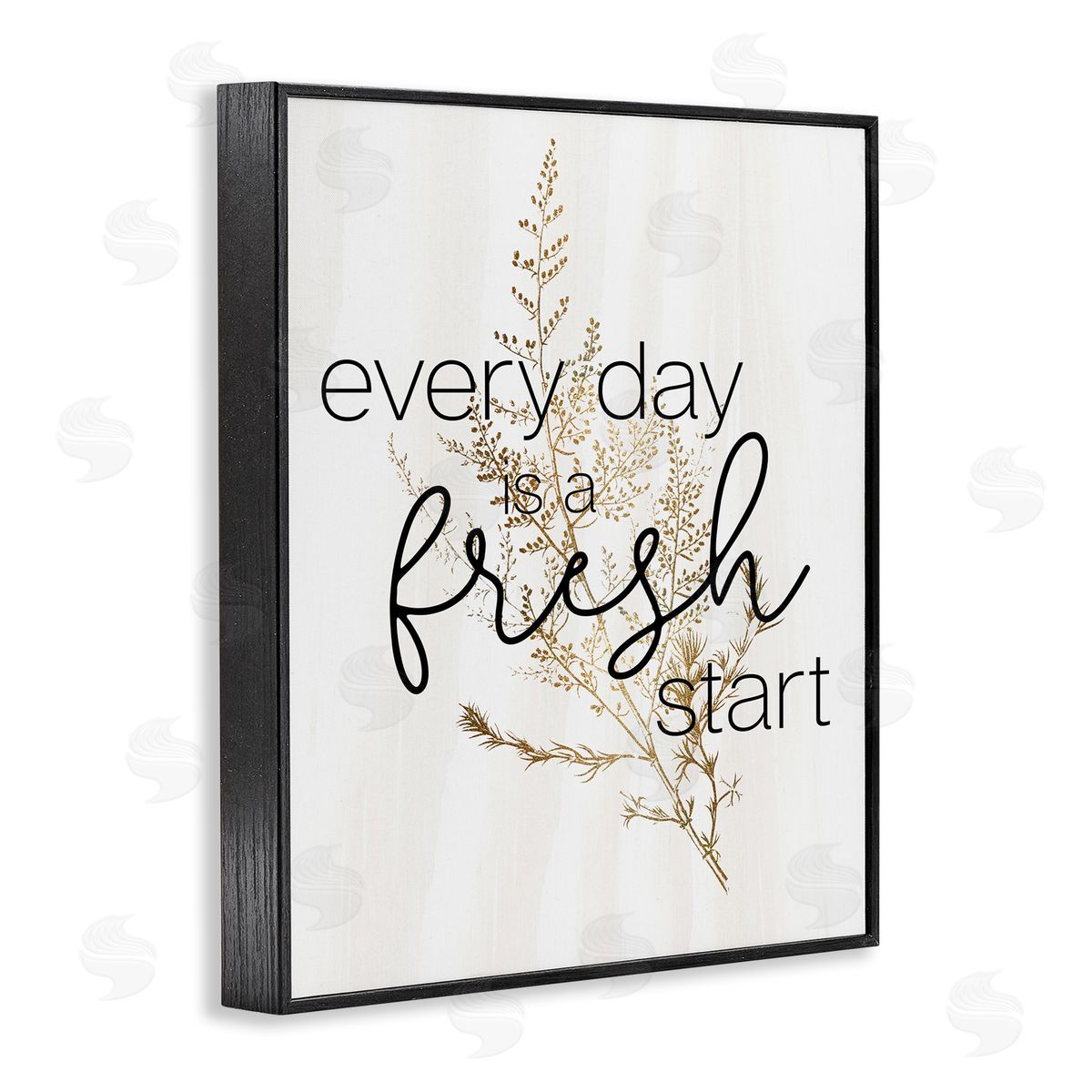 Everyday Fresh Start Botanical Black Frame Print Wall Art, Home Decor by Stupell Studio